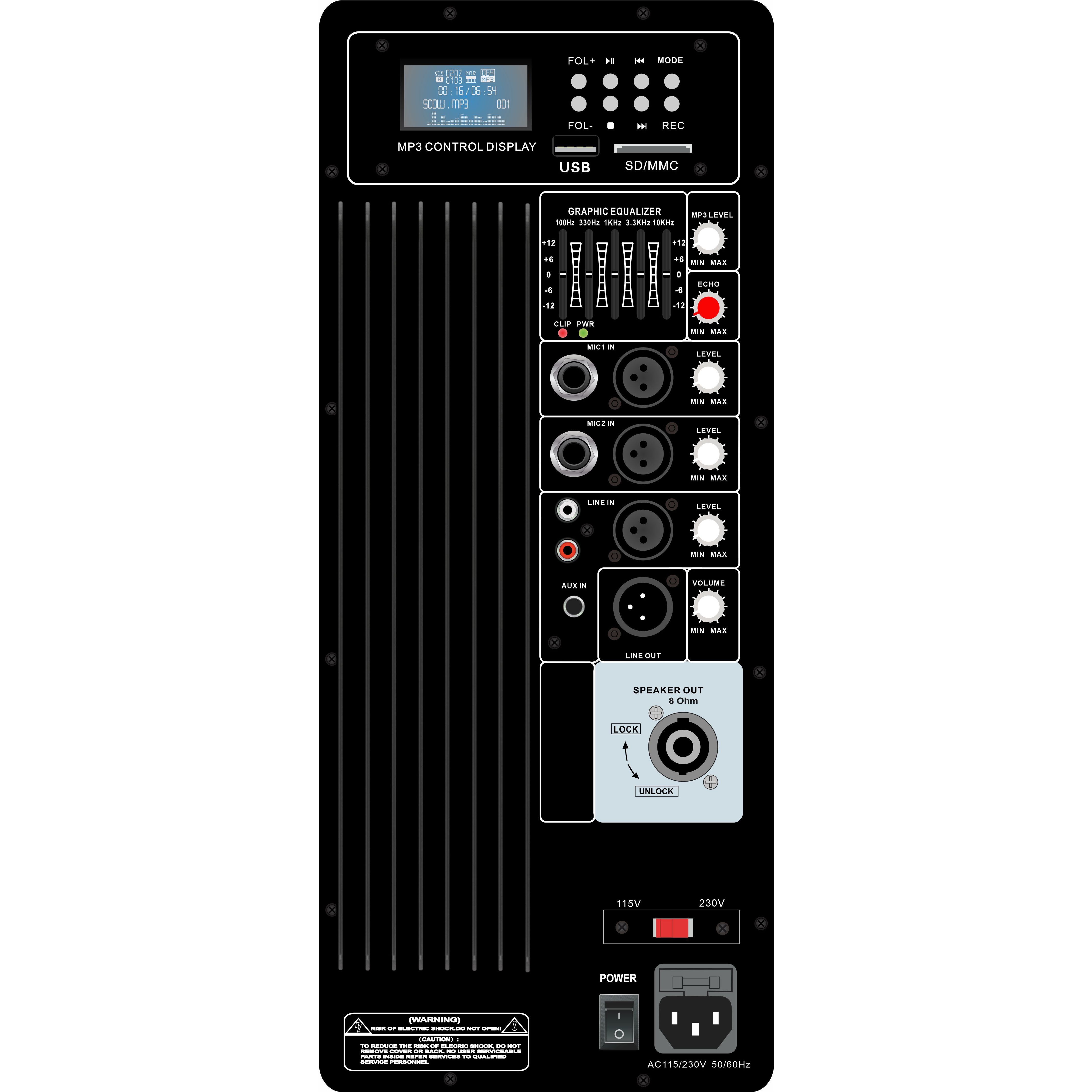 클래스 AB PA 시스템 라우드스피커 앰프 PL70
