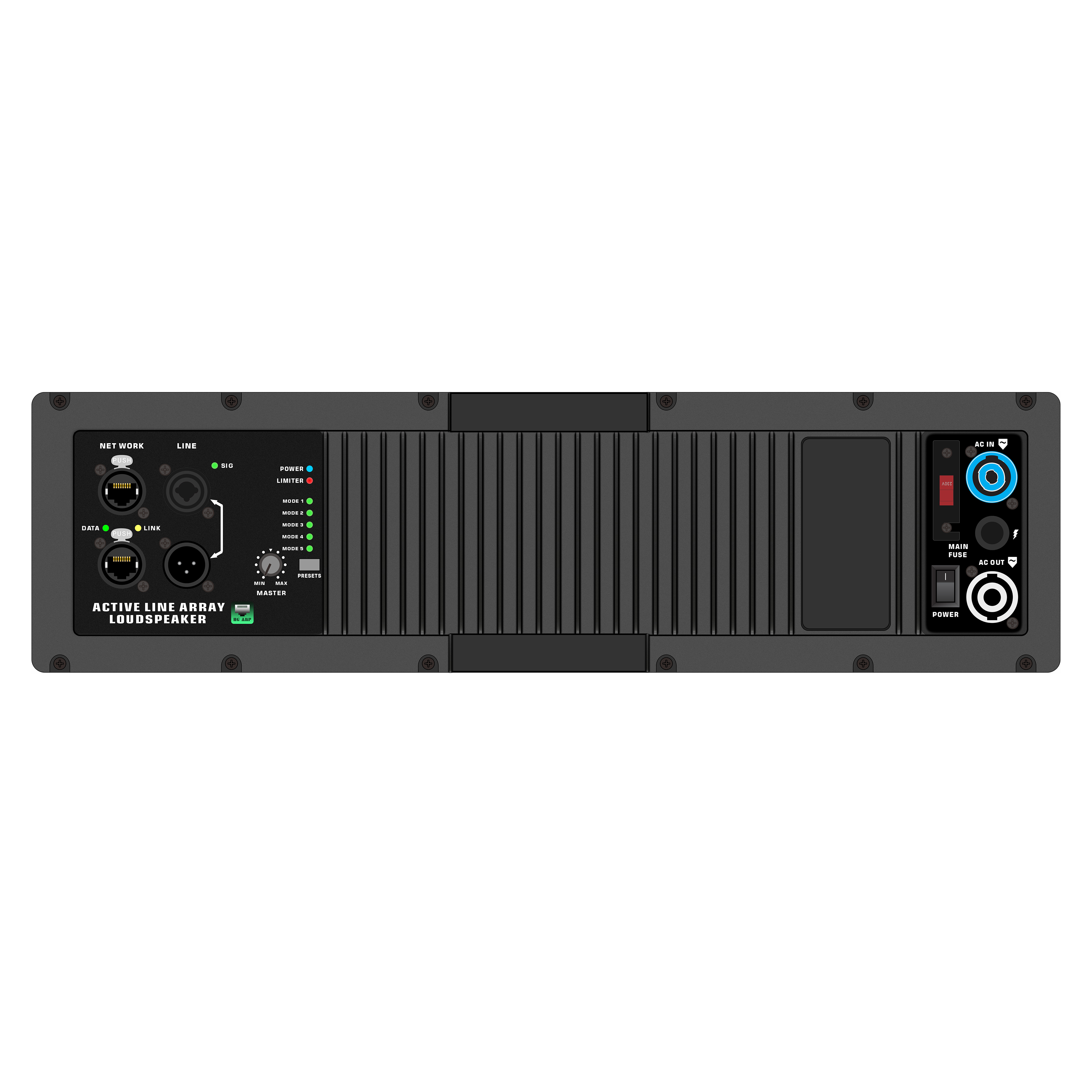 HG485-212 RJ45 커넥터가 있는 액티브 라인 어레이 시스템 증폭기
